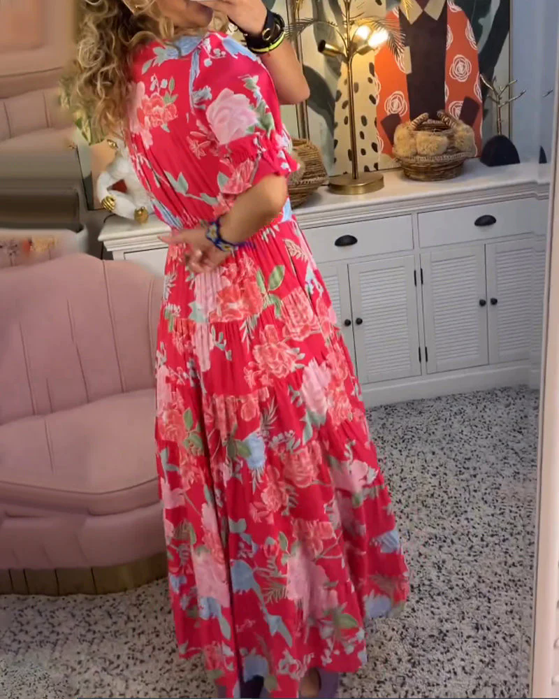 Fashion Canberra | Lila Floral Print V-neck Pocket Dress Fashion Canberra | Lila Floral Print V-neck Pocket Dress
