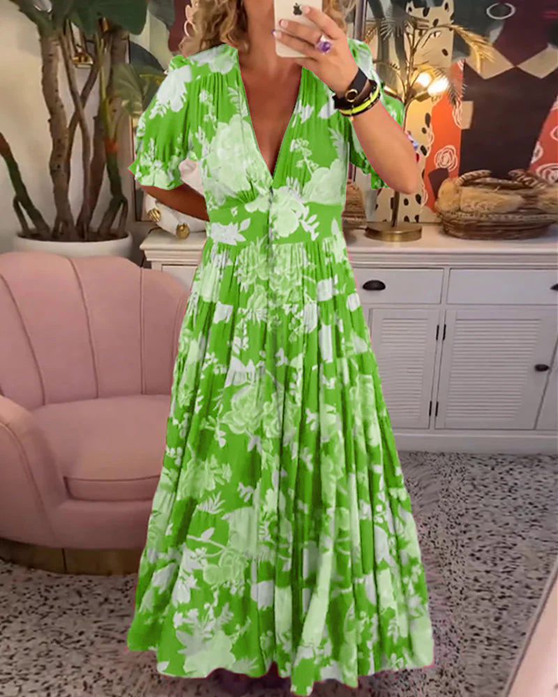 Fashion Canberra | Lila Floral Print V-neck Pocket Dress Fashion Canberra | Lila Floral Print V-neck Pocket Dress